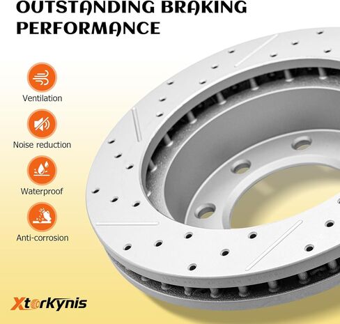 Rear Drilled & Slotted Disc Brake Rotors Ceramic Brake Pads Kit Replacement for Hyundai Tucson 2016 2017 2018 2019 2020 2021, Kia Sportage Manual Parking Brake 2017-2022 in Saudi Arabia