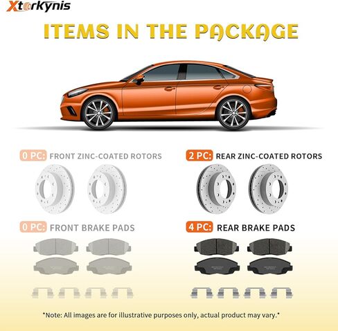Rear Drilled & Slotted Disc Brake Rotors Ceramic Brake Pads Kit Replacement for Hyundai Tucson 2016 2017 2018 2019 2020 2021, Kia Sportage Manual Parking Brake 2017-2022 in Saudi Arabia