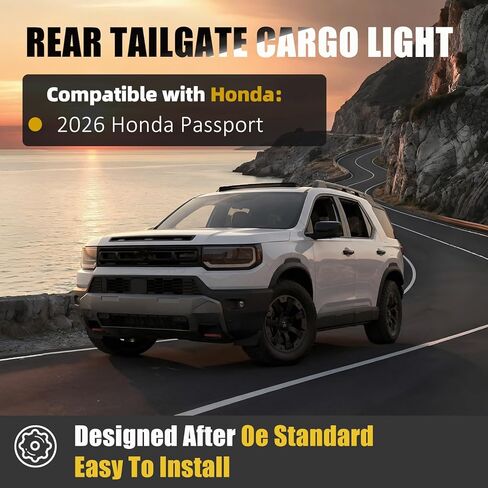 LED Tailgate Cargo Light Compatible with 2026 Honda Passport, 100 Lux Bright Interior Dome Light Assembly, Rear Cargo Area Replacement #08V30-3BM-100 in Saudi Arabia