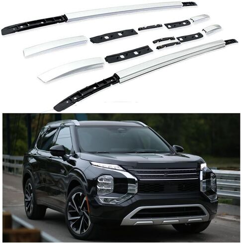 Roof Rail Aluminum Compatible with Mitsubishi Outlander 2022-2026 for Car Roof Rack Cargo Carrier, Silver in Kuwait