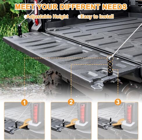 SAUTVS Tailgate Extender Leveling Mount Rear Gate Lock Bracket for Honda Pioneer 700 2014-2026, Pioneer 1000 2016-2026, MUV 700 2009-2013, Replace 81508-HL1-A00, 2PCS in Kuwait