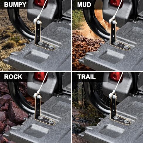 SAUTVS Tailgate Extender Leveling Mount Rear Gate Lock Bracket for Honda Pioneer 700 2014-2026, Pioneer 1000 2016-2026, MUV 700 2009-2013, Replace 81508-HL1-A00, 2PCS in Kuwait