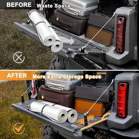 SAUTVS Tailgate Extender Leveling Mount Rear Gate Lock Bracket for Honda Pioneer 700 2014-2026, Pioneer 1000 2016-2026, MUV 700 2009-2013, Replace 81508-HL1-A00, 2PCS in Kuwait