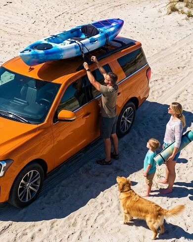 Roof Rack Cross Bars for Expedition & Max 2018-2026, for Navigator 18-24 | 300 LBS Support, Aluminum roof top cargo carrier, Roof Basket, Luggage Rack, For Kayak Bike Ski in Saudi Arabia