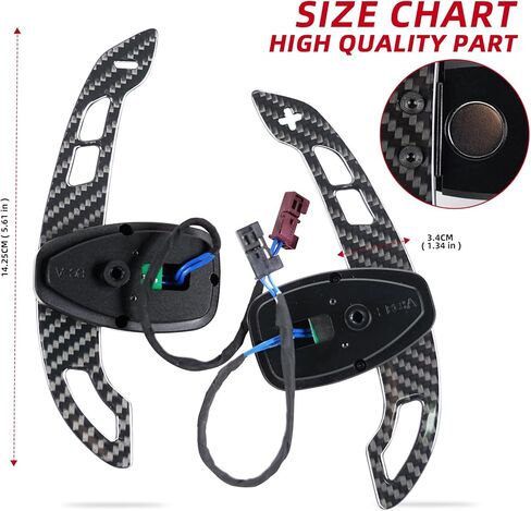 Magnetic Carbon Fiber Steering Wheel Paddle Shifters Extension for Mercedes A/G Class 2019+, C/CLS 2015+, E/SL/SLC 2017+, GLA/GLC/GLE/S 2016+, GLS 2017+(Glossy, Replacement,Small Paddle Version) in Saudi Arabia