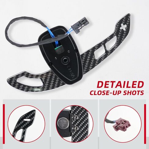 Magnetic Carbon Fiber Steering Wheel Paddle Shifters Extension for Mercedes A/G Class 2019+, C/CLS 2015+, E/SL/SLC 2017+, GLA/GLC/GLE/S 2016+, GLS 2017+(Glossy, Replacement,Small Paddle Version) in Saudi Arabia