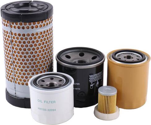 طقم فلتر الصيانة HH150-32094 6A320-59930 HHK70-14070 HHK32-16770 1G319-11210 متوافق مع مركبة Kubota RTV-X1140 RTV-X1100C RTV-X1120D in Kuwait