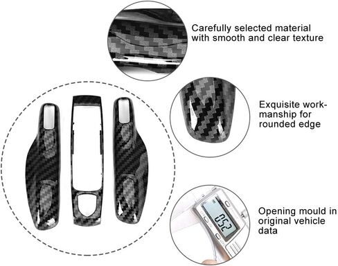 for Porsche Key Fob Cover Remote Key Cover 3pcs/Set Carbon Fiber Style Car Trim Cover Fit for Porsche Panamera Cayman//Boxster in Saudi Arabia