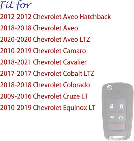 غطاء مفتاح Fob لـ Equinox Cruze: 5 أزرار حافظة مفاتيح من السيليكون مناسبة لسيارة Chevy Camaro Malibu Impala Sonic Buick Regal Crosse Cascada Verano GMC Terrain 2011 إلى 2020 (وردي) in Kuwait