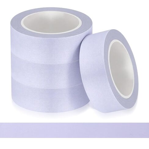 4 Rolls Light Purple Washi Tapes, 32 Ft x 0.6 Inches Decorative Masking Tape, Self-Adhesive Duct Craft Tapes No Residue for Packaging Decor Journals Scrapbooks Planners DIY Gift in Saudi Arabia