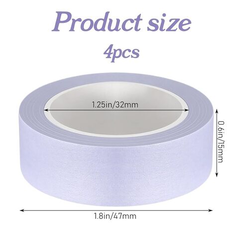 4 Rolls Light Purple Washi Tapes, 32 Ft x 0.6 Inches Decorative Masking Tape, Self-Adhesive Duct Craft Tapes No Residue for Packaging Decor Journals Scrapbooks Planners DIY Gift in Saudi Arabia