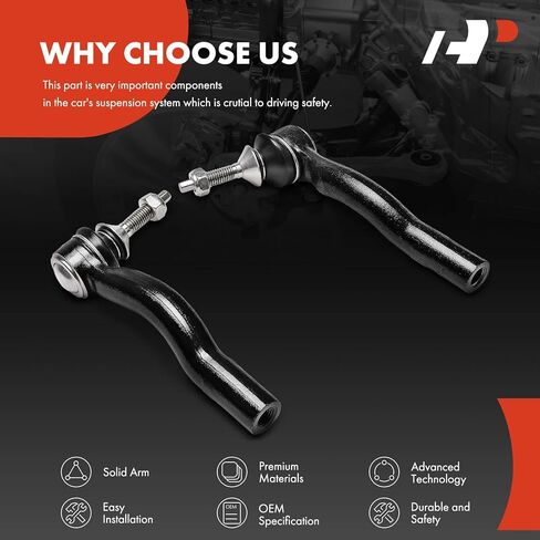 A-Premium 2 x Front Outer Tie Rod Ends, Compatible with Ford Crown Victoria 2003-2005 & Lincoln Town Car 2003-2005 & Mercury Grand Marquis 2003-2005, Marauder 2003-2004 in Kuwait