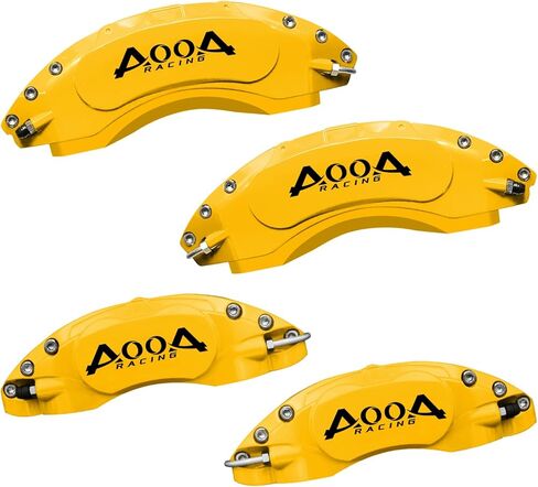 AOOA Caliper Covers Yellow with Black Characters Aluminum Brake Caliper Covers Fit for Nissan Maxima 2009-2023 （front and rear） in Saudi Arabia