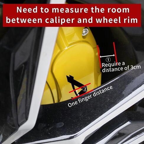 AOOA Caliper Covers Yellow with Black Characters Aluminum Brake Caliper Covers Fit for Nissan Maxima 2009-2023 （front and rear） in Saudi Arabia