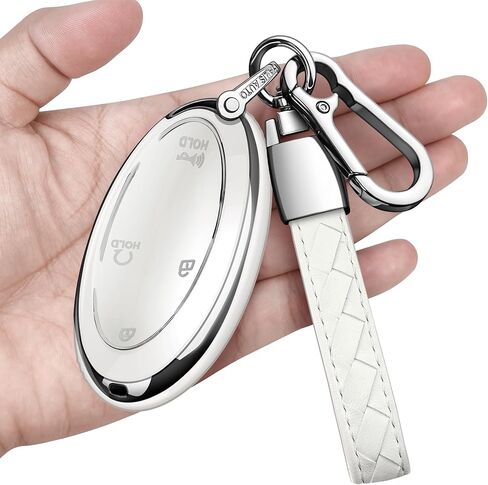 Key Fob Cover with Keychain Soft Full Protection Key Shell Key Case Compatible with Hyundai 2023 2024 2025 Ioniq 6 Grandeur GN7 KONA Smart Key (Red, 5 Buttons) in Kuwait