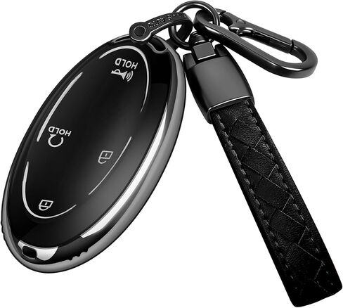 Key Fob Cover with Keychain Soft Full Protection Key Shell Key Case Compatible with Hyundai 2023 2024 2025 Ioniq 6 Grandeur GN7 KONA Smart Key (Red, 5 Buttons) in Kuwait