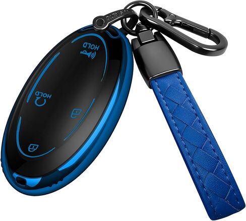 Key Fob Cover with Keychain Soft Full Protection Key Shell Key Case Compatible with Hyundai 2023 2024 2025 Ioniq 6 Grandeur GN7 KONA Smart Key (Red, 5 Buttons) in Kuwait