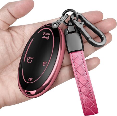 Key Fob Cover with Keychain Soft Full Protection Key Shell Key Case Compatible with Hyundai 2023 2024 2025 Ioniq 6 Grandeur GN7 KONA Smart Key (Red, 5 Buttons) in Kuwait