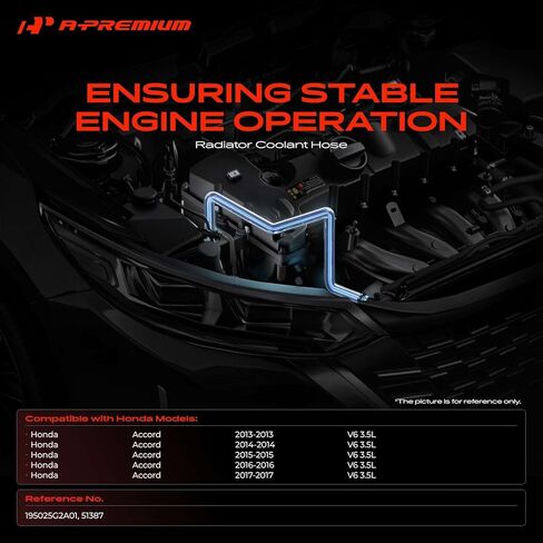 A-Premium Lower Radiator Coolant Hose Compatible with Honda Accord 2013 2014 2015 2016 2017 3.5L in Kuwait