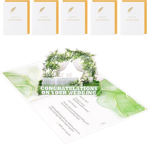 Magic Ants Just Married 3D Pop Up Wedding Card, Vintage Car with Floral Watercolor Cover, Romantic Card for Bride and Groom, Engagement, Bridal Shower, Newlyweds, Wedding Congratulations in Saudi Arabia