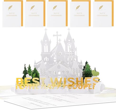 Magic Ants Just Married 3D Pop Up Wedding Card, Vintage Car with Floral Watercolor Cover, Romantic Card for Bride and Groom, Engagement, Bridal Shower, Newlyweds, Wedding Congratulations in Saudi Arabia
