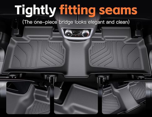 Gygy Floor Mats for Ford Explorer 2020-2025 2026 6 Passenger, Custom Fit All Weather car floor mats TPE car mats, Easy Clean Floor Liners, Explorer Accessories floor mats for cars, 5pcs Full Set Black in Saudi Arabia