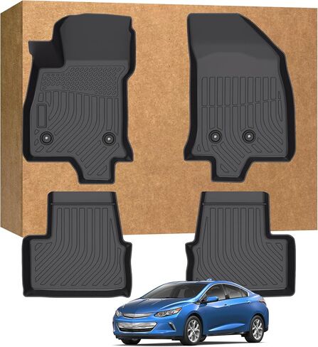 Floor Mats for Chevrolet/Chevy Volt 2016-2019, Heavy Duty TPE Waterproof Non-Slip All Weather Protection Custom in Kuwait