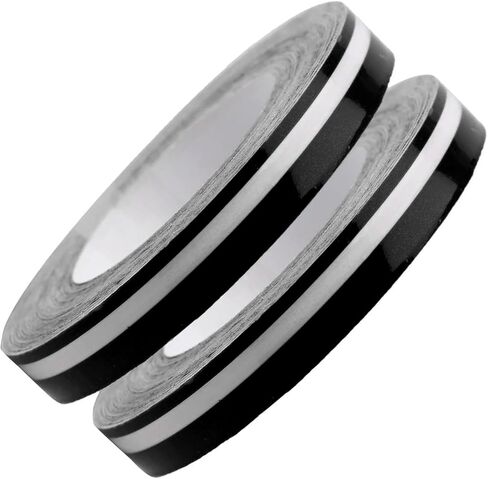 2PCS Car Pinstripe Tape, 32Ft PVC Waterproof Scratch-resistant Car Body Stripe Stickers, DIY Body Waistline Pinstripe Trim Decals, for SUVs, Pickups, Motorcycles (Silver) in Saudi Arabia