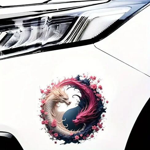 Dream Dragon PVC Vinyl Car Decals Stickers Waterproof Self-Adhesive Decals for Cars, Laptops, Trucks, Motorcycles Wall Window Luggage Scratch Cover Door Decor Sticker in Saudi Arabia