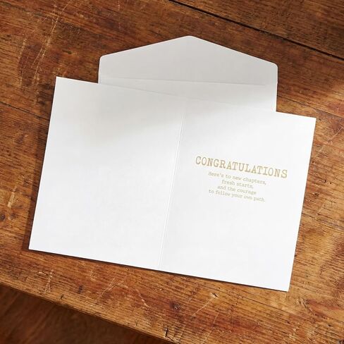 Colarr 2026 Graduation Card Gifts for High School College Graduations Card for Him Her Black Gold, 6 x 8'' Congrats Grad Cards with Envelope Gold Foil Cover Motivational Congrats Gift in Kuwait