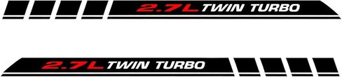 2.7L Twin Turbo Pickup Truck Engine Hood Decals Emblem for Ford F-150 Ecoboost V6 2Pcs (2.7 L) in Kuwait