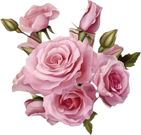 Waterproof Pink Rose Car Stickers – 5.5 Inch Removable Vinyl Floral Decals for Cars Motorcycles, Bikes SUVs, Laptops Suitcases Refrigerators Toilets Doors Scratch-Resistant Decorative Stickers 2 Pack in Saudi Arabia