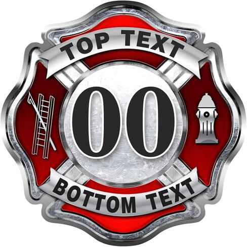 Custom Firefighter Red Line Sticker - Personalized Maltese Cross w/Thin Red Line Decal, Car Decals for Men,Fire Department Support Stickers for Cars, Trucks, Windows in Saudi Arabia