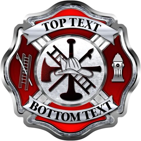 Custom Firefighter Red Line Sticker - Personalized Maltese Cross w/Thin Red Line Decal, Car Decals for Men,Fire Department Support Stickers for Cars, Trucks, Windows in Saudi Arabia