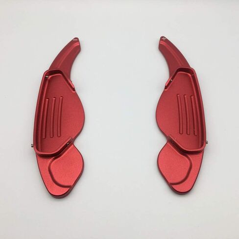2Pcs Red Aluminum Paddle Shifter Car Steering Wheel Paddle Shifter Extension Cover for Jaguar F-Pace E-Pace XE XF XJ/for Land Rover Evoque, Discovery Range Rover Sport Accessories Trim (Red) in Saudi Arabia