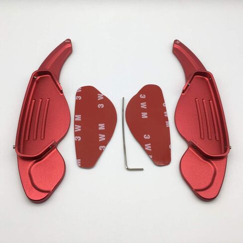 2Pcs Red Aluminum Paddle Shifter Car Steering Wheel Paddle Shifter Extension Cover for Jaguar F-Pace E-Pace XE XF XJ/for Land Rover Evoque, Discovery Range Rover Sport Accessories Trim (Red) in Saudi Arabia