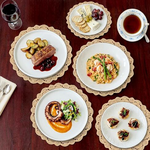 Juvale 250 Pack Round Paper Placemats for Cakes, Desserts, Light Brown Doilies for Food, Formal Events (12 in) in Saudi Arabia