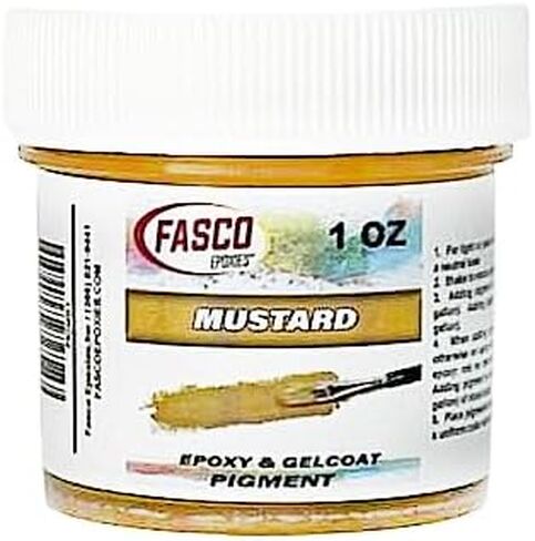 Fasco Epoxies Mustard Pigment for Epoxy Resin & Gelcoat – Concentrated Colorant - 1 oz in Saudi Arabia