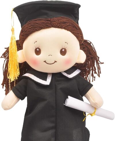 Linzy Congratulation 17"" Lea Graduation Doll, Black (L-95750) in Saudi Arabia
