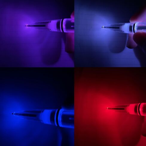 Pen with Light, 2 Pieces Lighted Up Pen, Battery Powered Light Color Changing Ballpoint Pens 7 In 1 Multicolor Lighted Tip Glow PenLights for Writing in The Dark in Saudi Arabia