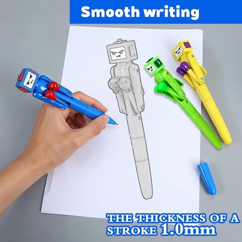 3 Pcs Boxing Robot Pen, Cool Funny Ballpoint Pens with Punching Arm and Crisp Button Sound, Novelty Pen Boxing Gifts for Christmas Birthday School Office Smooth Writing, Black Ink in Saudi Arabia