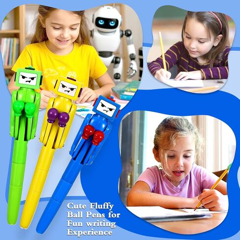 3 Pcs Boxing Robot Pen, Cool Funny Ballpoint Pens with Punching Arm and Crisp Button Sound, Novelty Pen Boxing Gifts for Christmas Birthday School Office Smooth Writing, Black Ink in Saudi Arabia