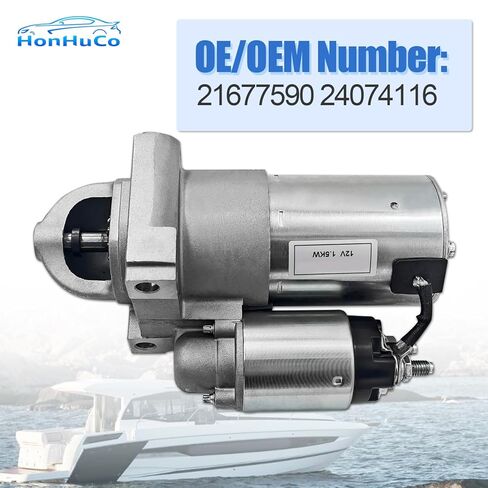 21677590 24074116 Starter Motor 12V 1.5KW Compatible with Volvo Penta Engine V6-200 V6-240 V6-280 V8-300 V8-350 V8-380 V8-430 4.3L 6.2L Replace in Saudi Arabia