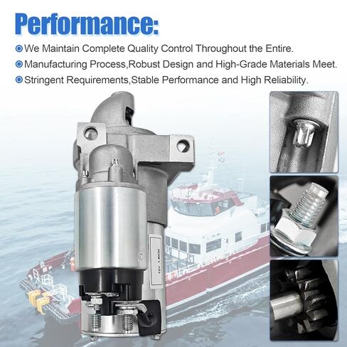 21677590 24074116 Starter Motor 12V 1.5KW Compatible with Volvo Penta Engine V6-200 V6-240 V6-280 V8-300 V8-350 V8-380 V8-430 4.3L 6.2L Replace in Saudi Arabia