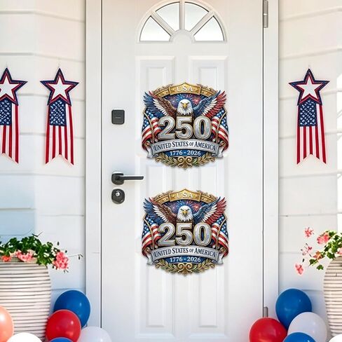 250th Anniversary USA Car Decal Sticker - 2Pcs America 250 Patriotic Stickers 1776-2026 America 250 Years Sticker 4th of July Back Window Decals for Trucks, Car, Pickup in Saudi Arabia