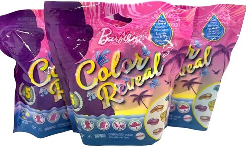 Barbie Color Reveal Baby Doll Sand & Sun Series (Bundle of 3) | 5 Surprise Reveals per Doll, Floatable Fruit Case & Accessories, Ages 3–9 in Kuwait