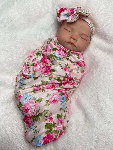 Abenduot 10inch Can Open Mouth Reborn Baby Dolls Full Body Silicone Realistic Silicone Newborn Dolls Girl that Look Real Sleeping Babies in Saudi Arabia