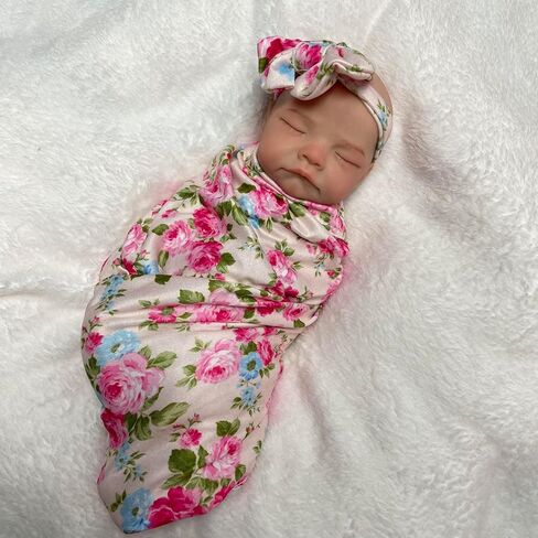 Abenduot 10inch Can Open Mouth Reborn Baby Dolls Full Body Silicone Realistic Silicone Newborn Dolls Girl that Look Real Sleeping Babies in Saudi Arabia
