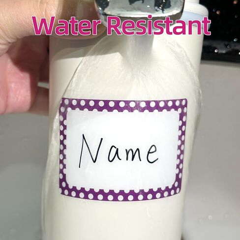 Self Adhesive Name Tags, 300 Pcs Blank Name Labels with 15 Vibrant Colors Waterproof Tear Resistant No Residue for School Office Party Events in Kuwait