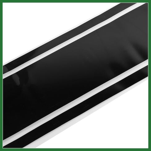Motoforti 3.94"x70.87" Car Hood Stripe Pattern Sticker Auto Exterior Decal Decoration for Car Hood Roof Trunk Skirt Bumper Black Long-Lasting in Kuwait